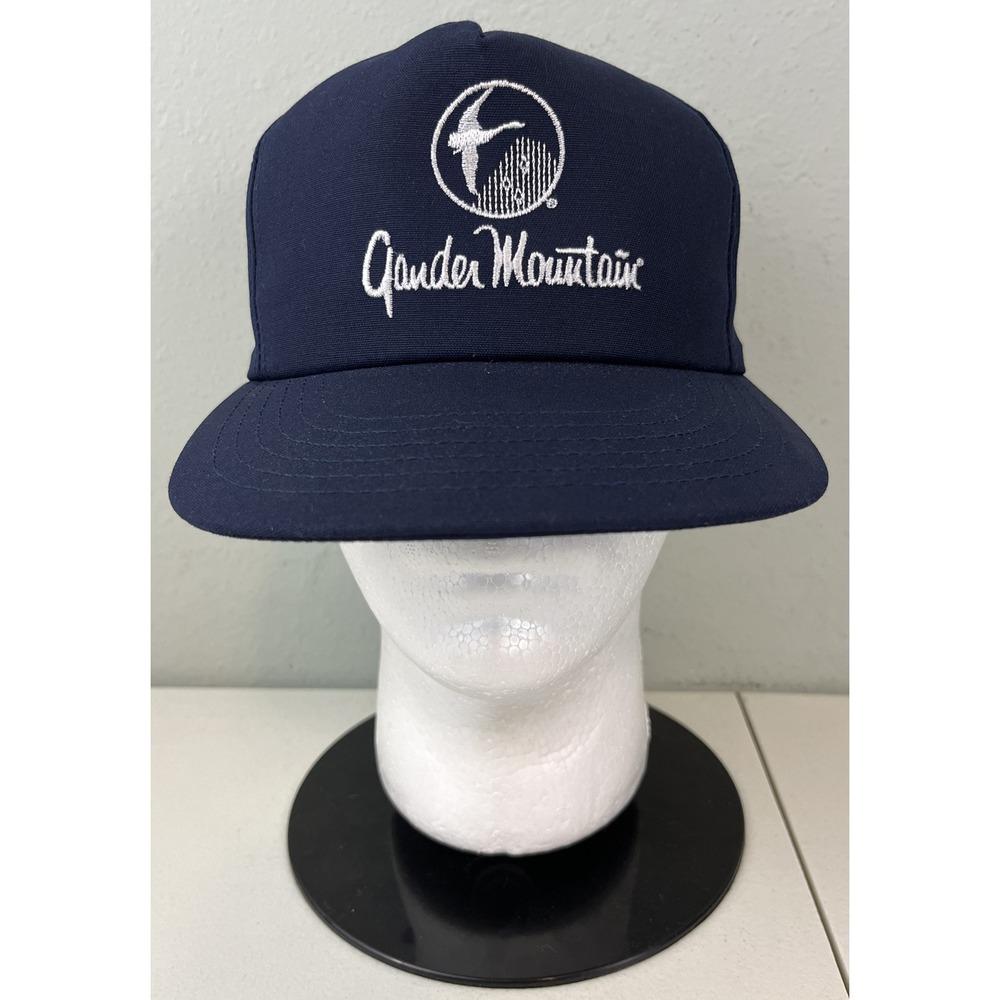 Gander Mountain Adjustable Baseball Hat Navy Blue Hunting Fishing Made in USA